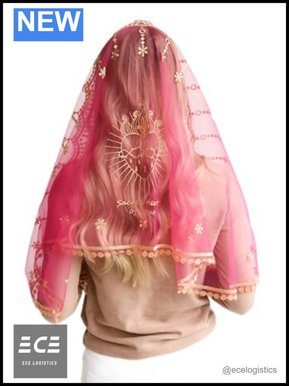 Handcrafted Lace Infinity Veil Church Mantilla with Hair Combs Long